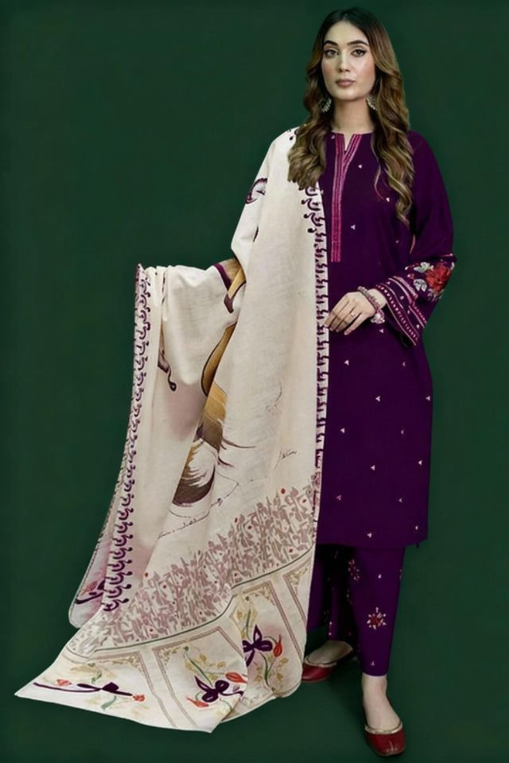 LAWN EMBROIDERED SHIRT WITH LAWN EMBROIDERED LAWN TOUSER OR-1008