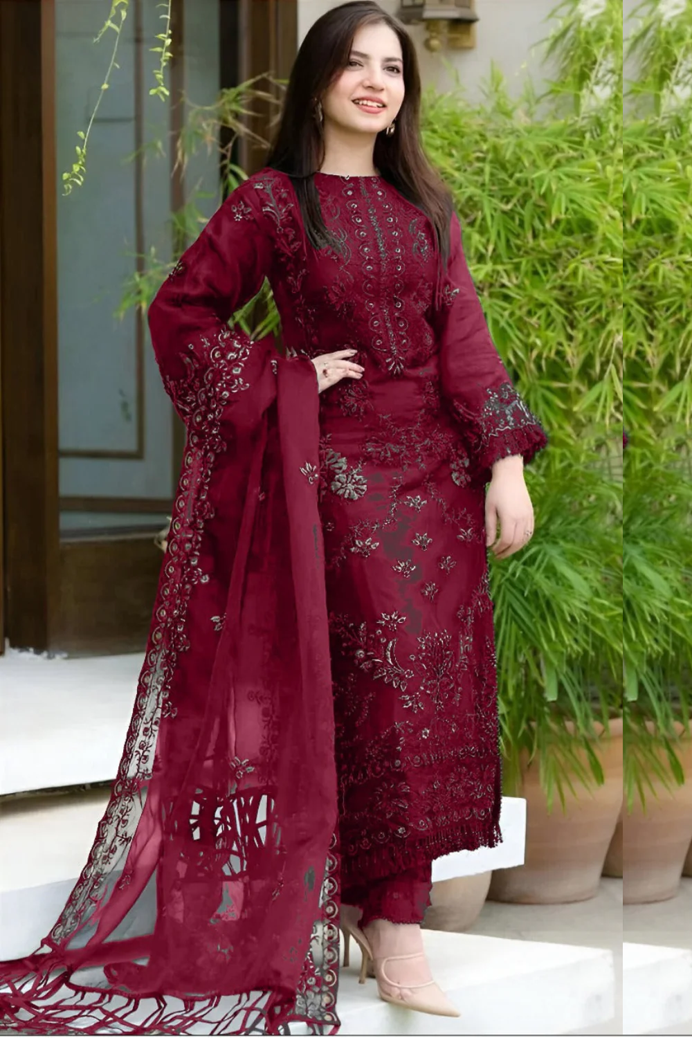 3PC PREMIUM LAWN  EMBROIDERED SUIT DN OR-1017 R