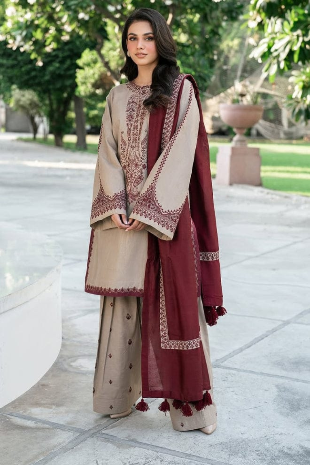 3 PC PREMIUM LAWN EMBROIDERED SUIT OR-1020