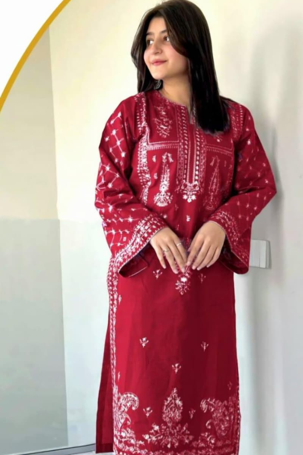 2 PC LAWN EMBROIDERED SUIT OR-1025R
