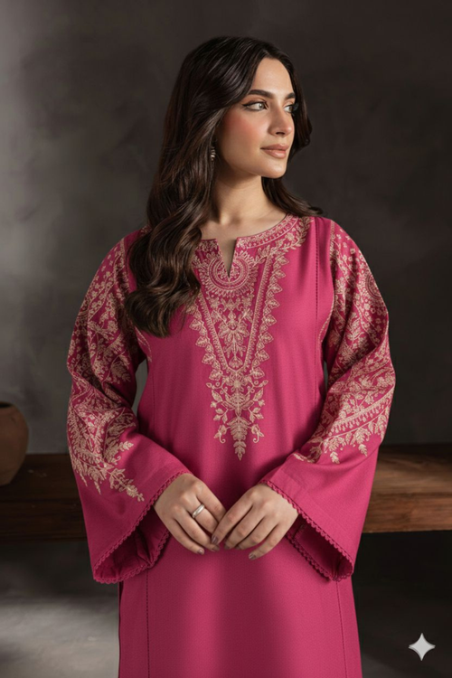 2 PC LAWN EMBROIDERED SUIT OR-1026 PN