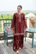 2 PC LAWN EMBROIDERED SUIT OR-1028 MR